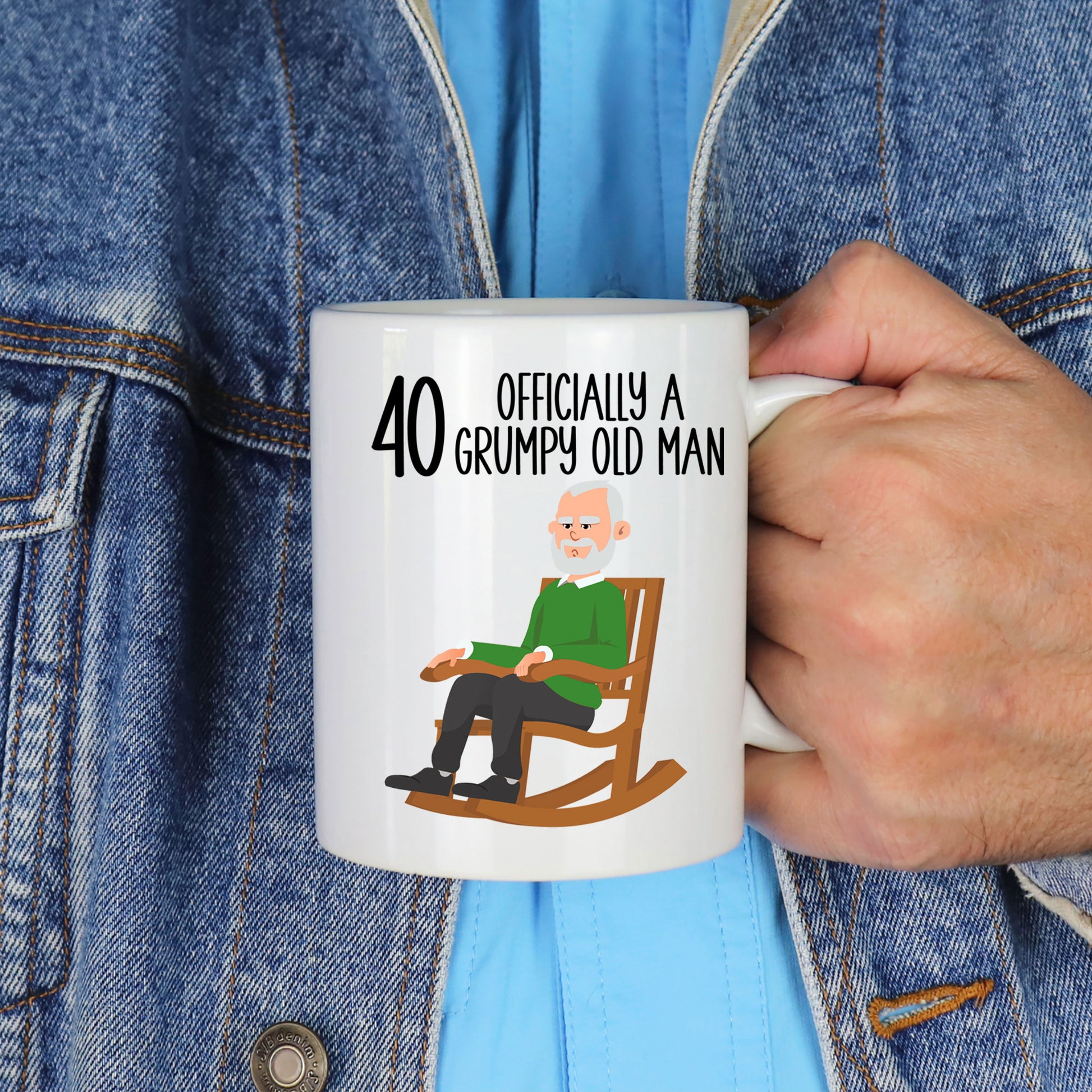 40 Officially A Grumpy Old Man Mug and/or Coaster Gift  - Always Looking Good -   