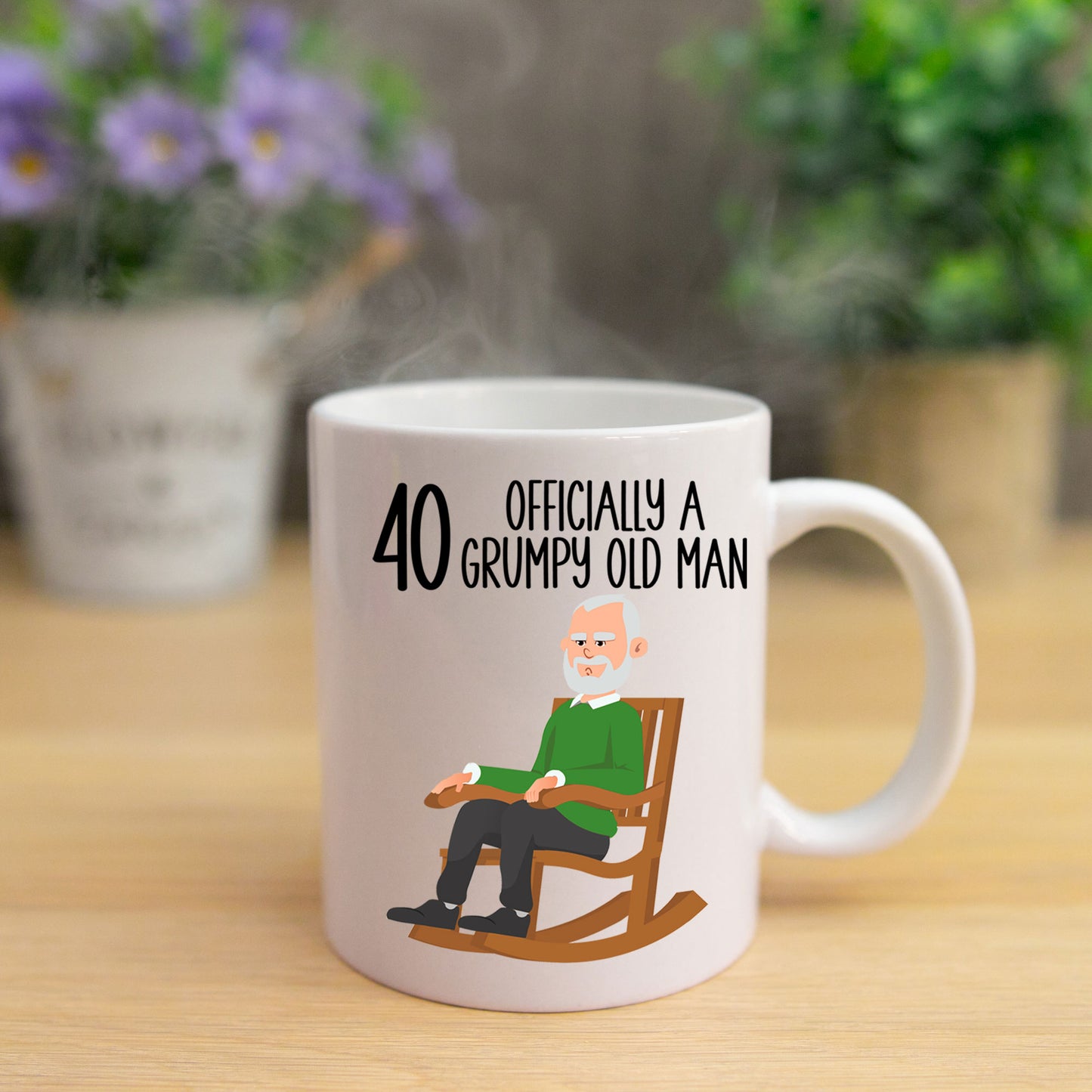 40 Officially A Grumpy Old Man Mug and/or Coaster Gift  - Always Looking Good -   