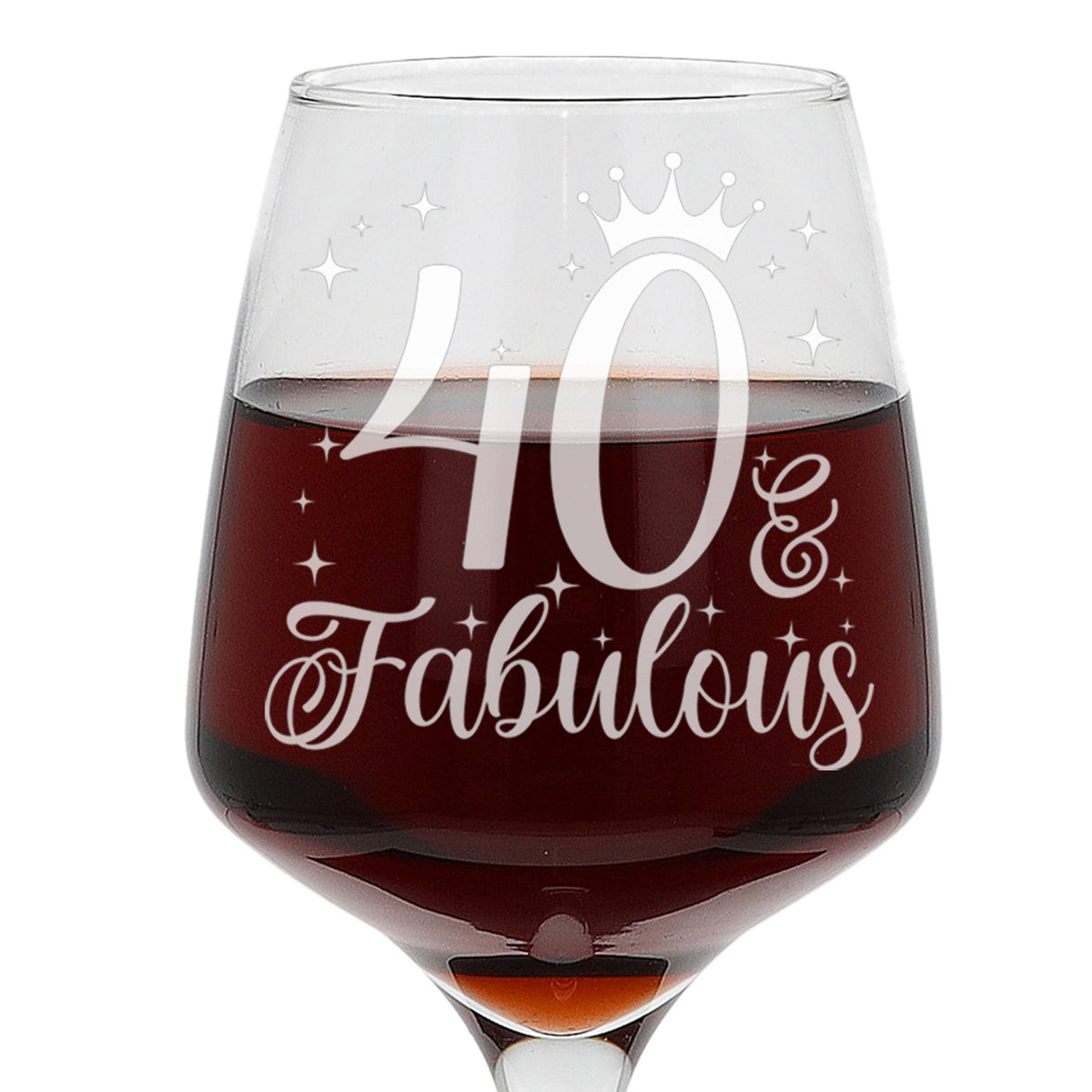 Engraved Wine Glass | AGE & Fabulous | Any Milestone Birthday