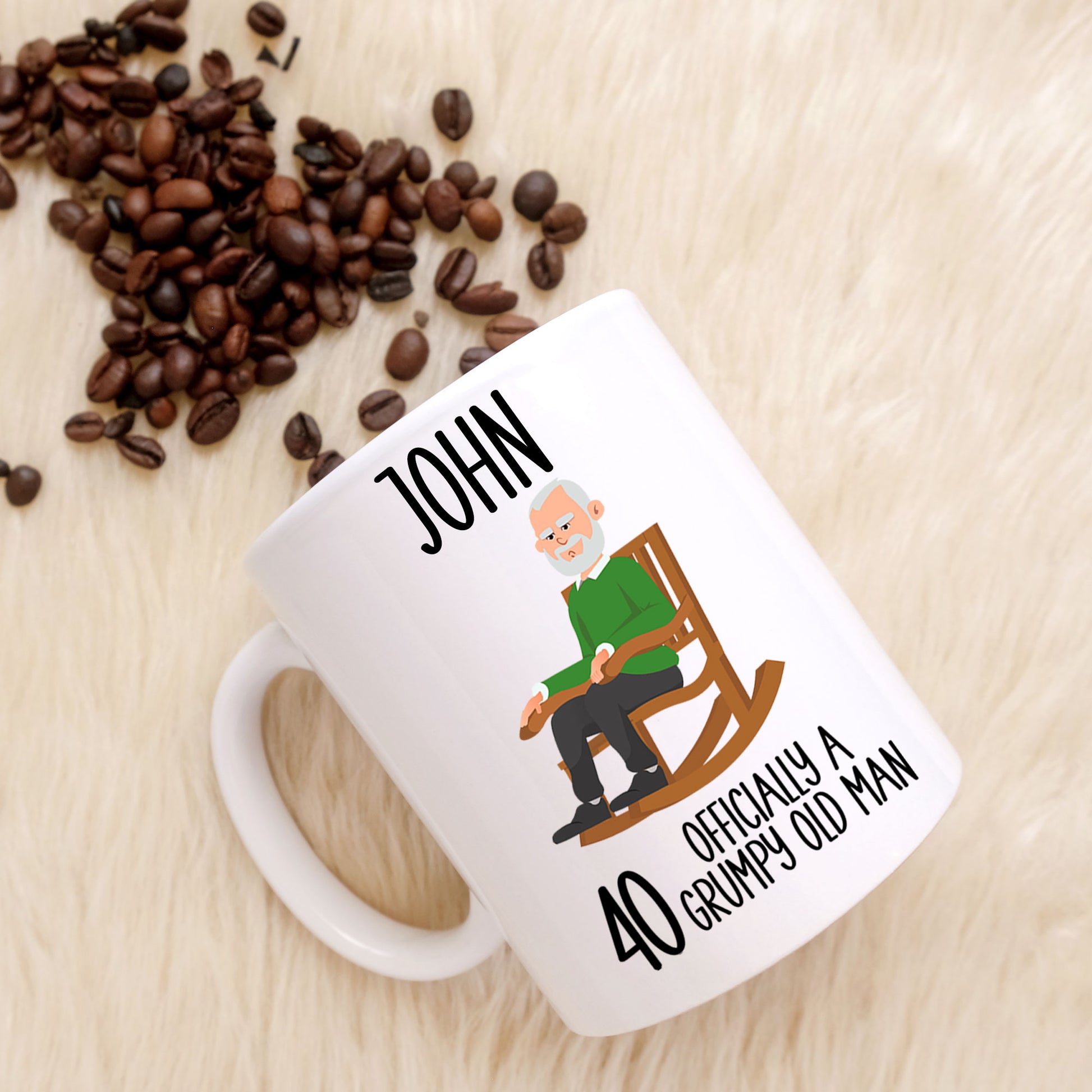 40 Officially A Grumpy Old Man Mug and/or Coaster Gift  - Always Looking Good -   