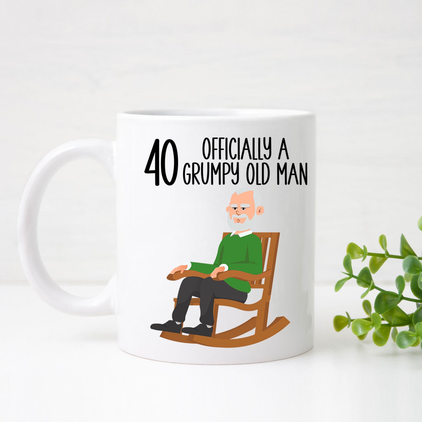 40 Officially A Grumpy Old Man Mug and/or Coaster Gift  - Always Looking Good -   