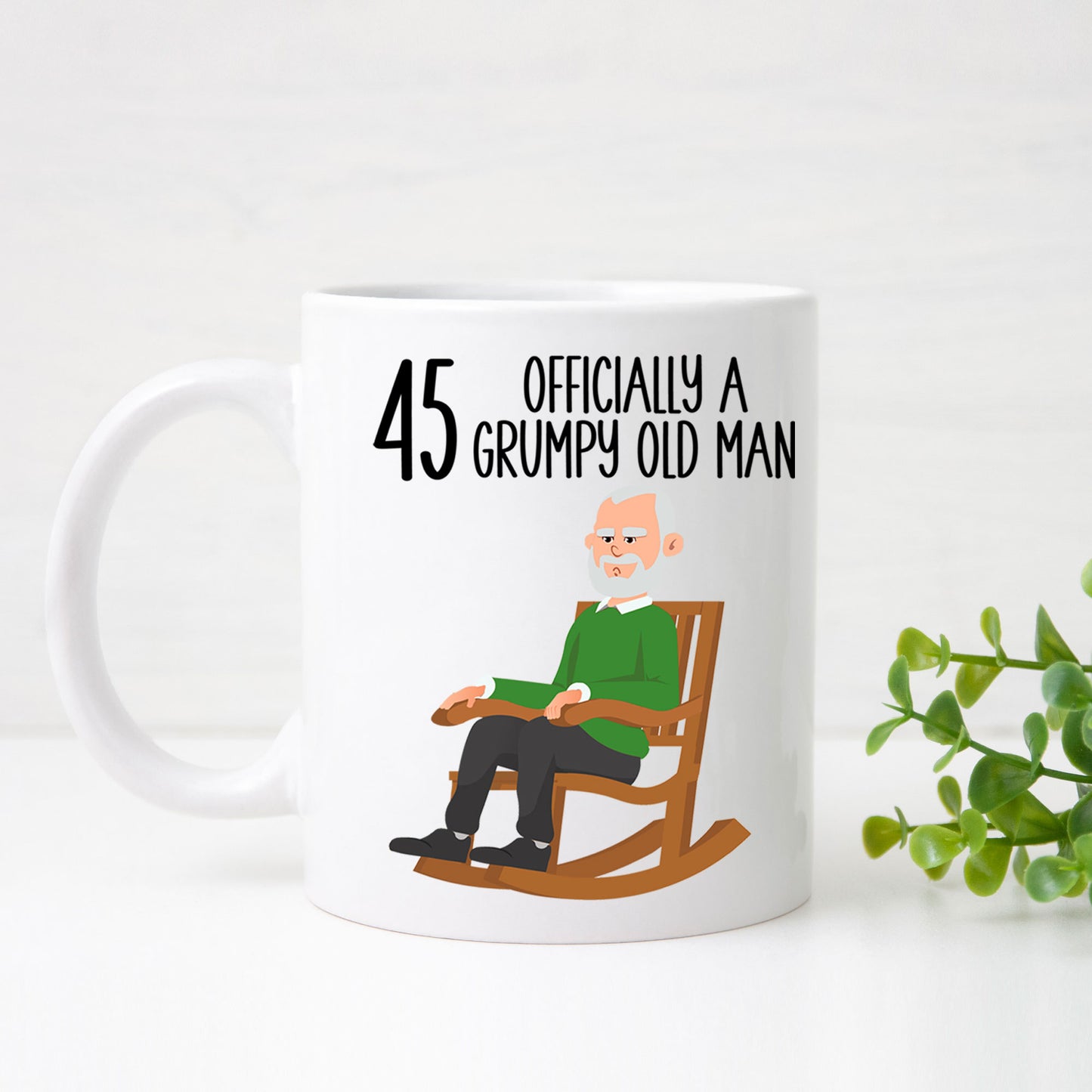 45 Officially A Grumpy Old Man Mug and/or Coaster Gift  - Always Looking Good -   