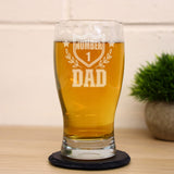 No.1 Dad Engraved Pint Glass – Gift for Dad
