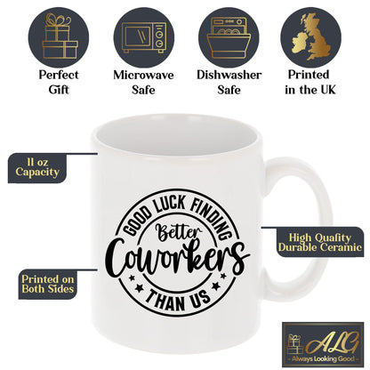 Better Coworker Ceramic Mug &/or Coaster Gift Set – Funny Leaving & Good Luck Present