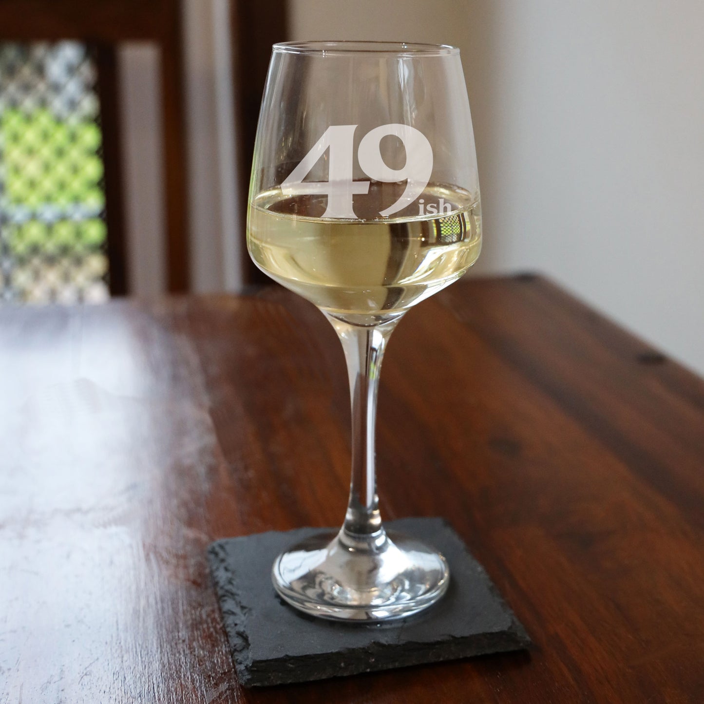 49ish Wine Glass and/or Coaster Set  - Always Looking Good -   