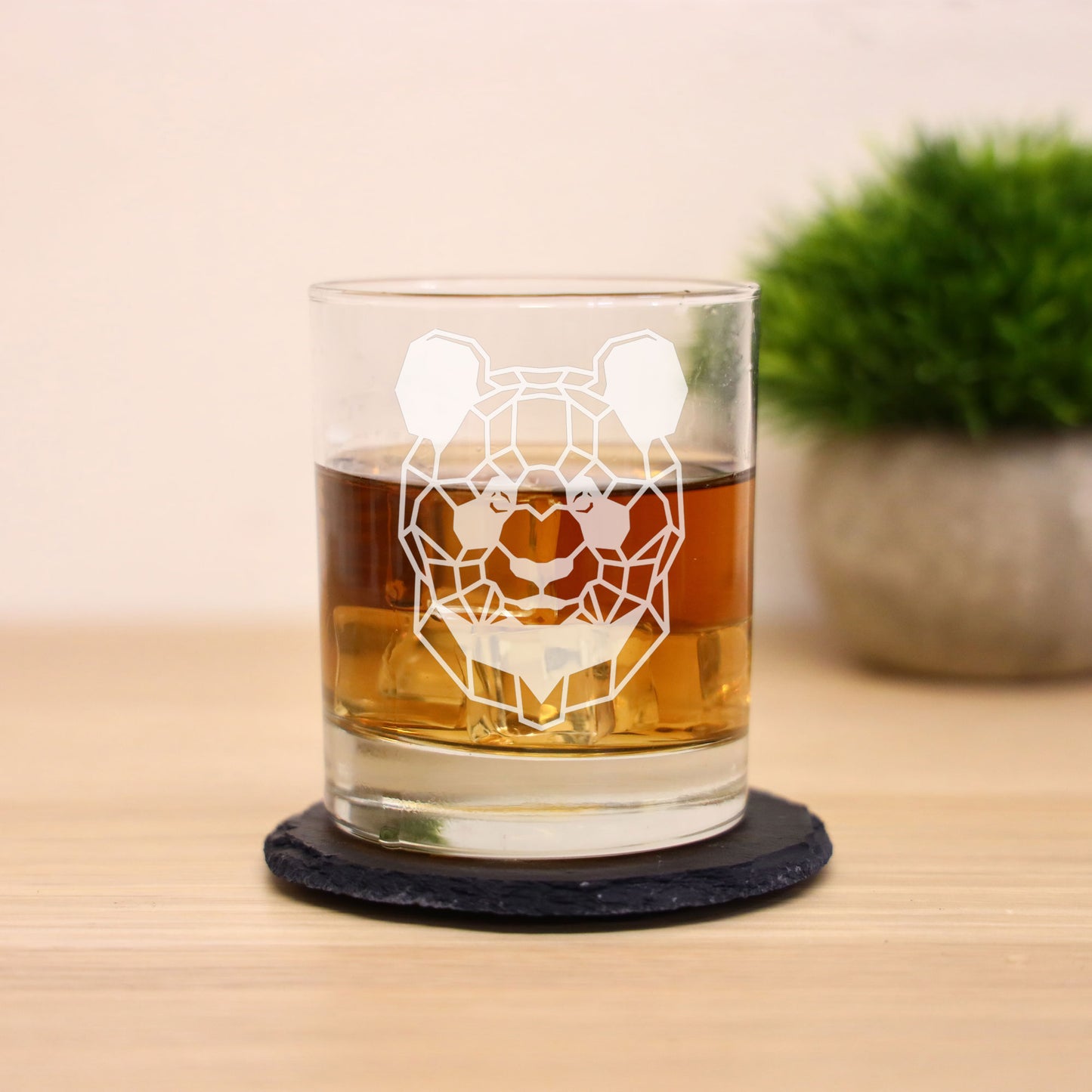 Panda Engraved Whisky Glass  - Always Looking Good -   