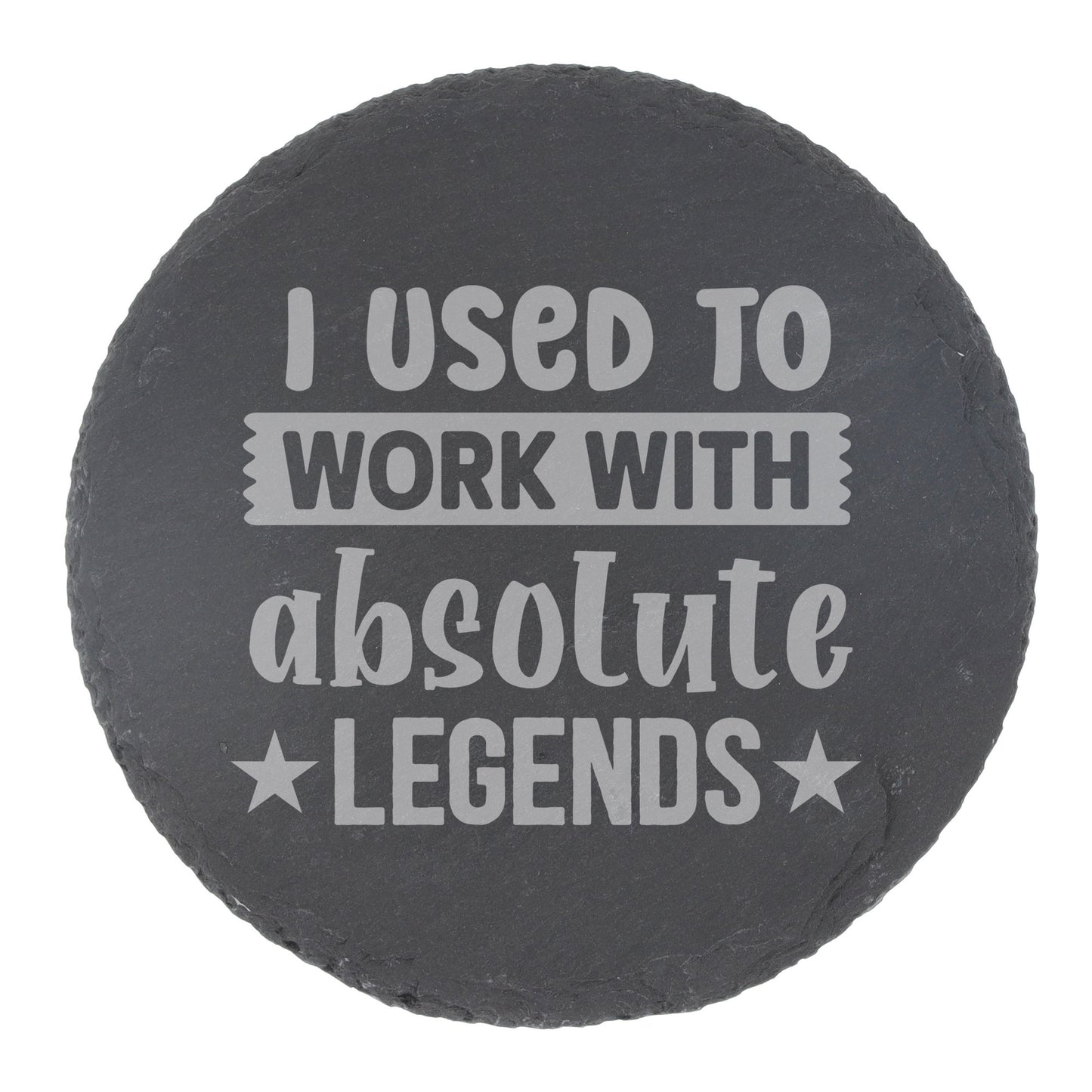 I Used to Work with Legends Engraved Goblet Gin Glass & Coaster Set