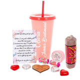 Personalised Flower Girl Proposal Gift – Pink Juice Cup Keepsake