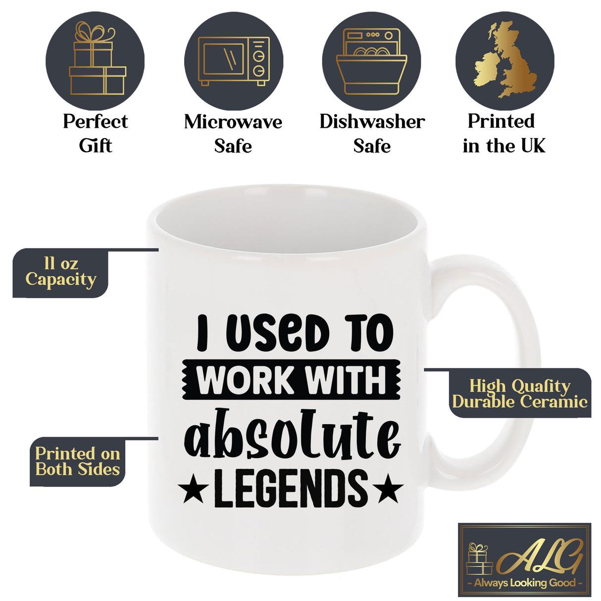 I Used to Work with Absolute Legends Ceramic Mug – Colleague Leaving Gift