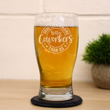 Good Luck Finding Better Coworkers Engraved Pint Glass – Funny Leaving Gift