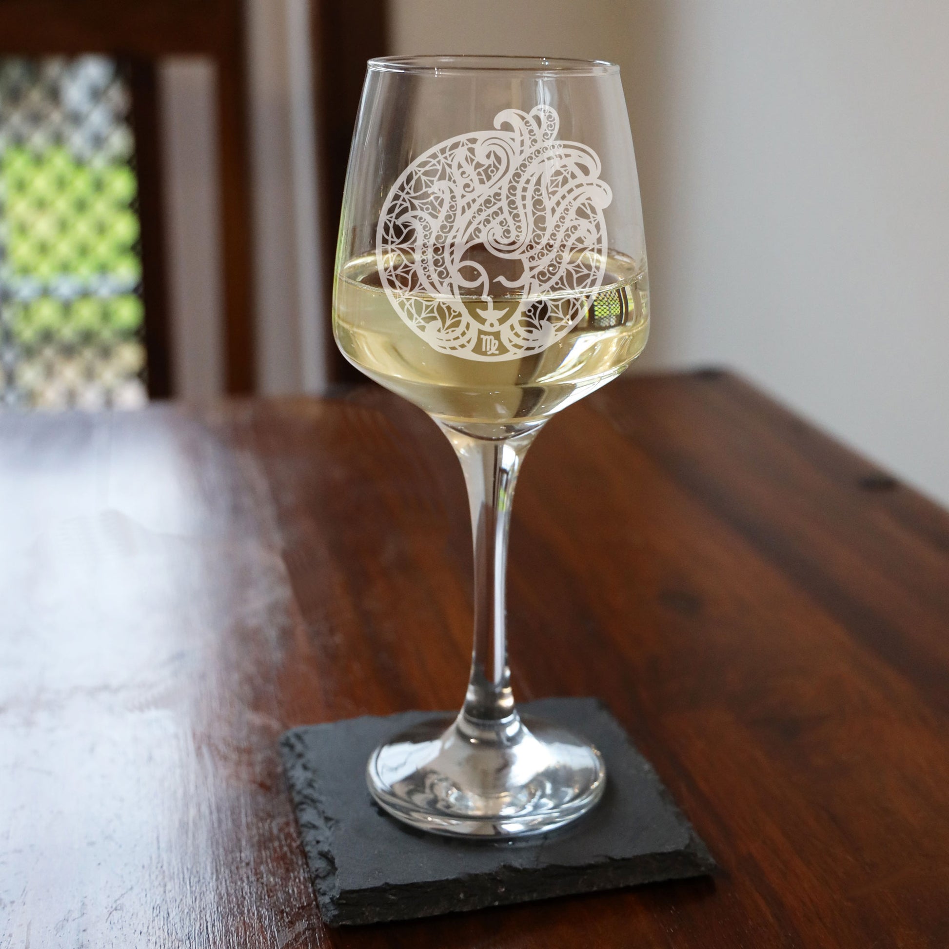 Virgo Zodiac Engraved Wine Glass  - Always Looking Good -   