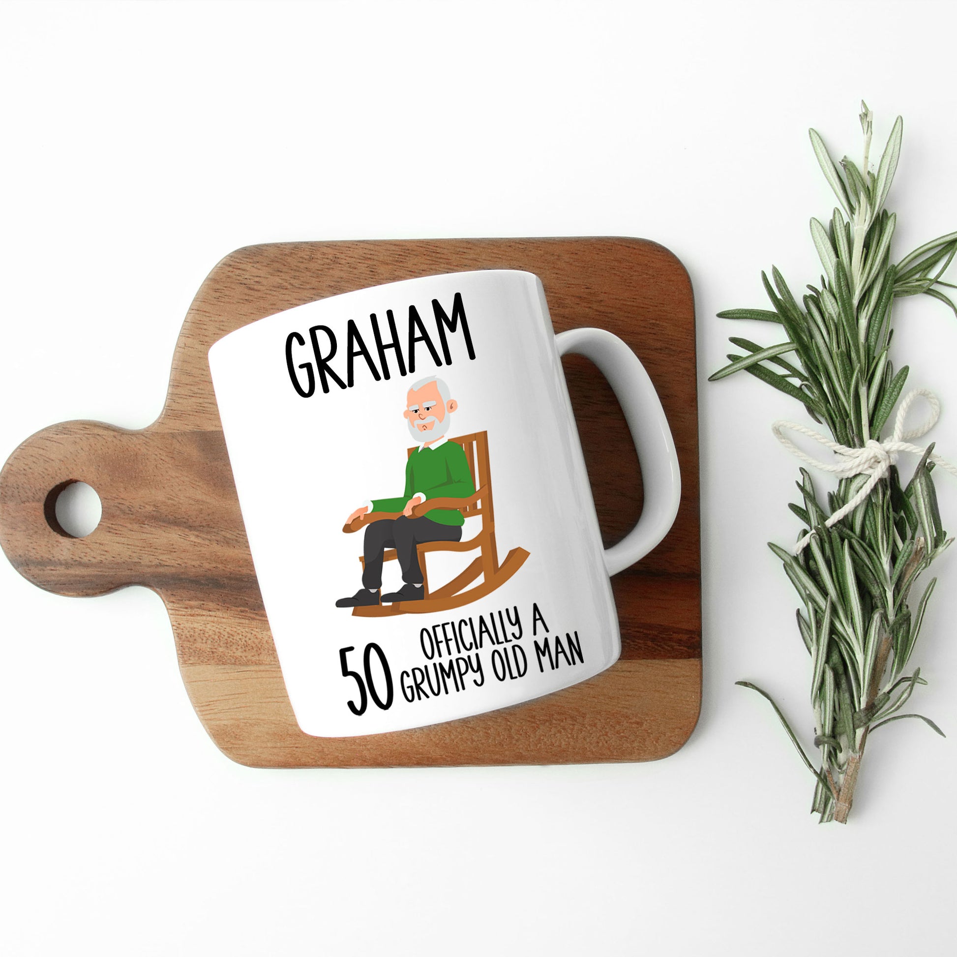 50 Officially A Grumpy Old Man Mug and/or Coaster Gift  - Always Looking Good -   