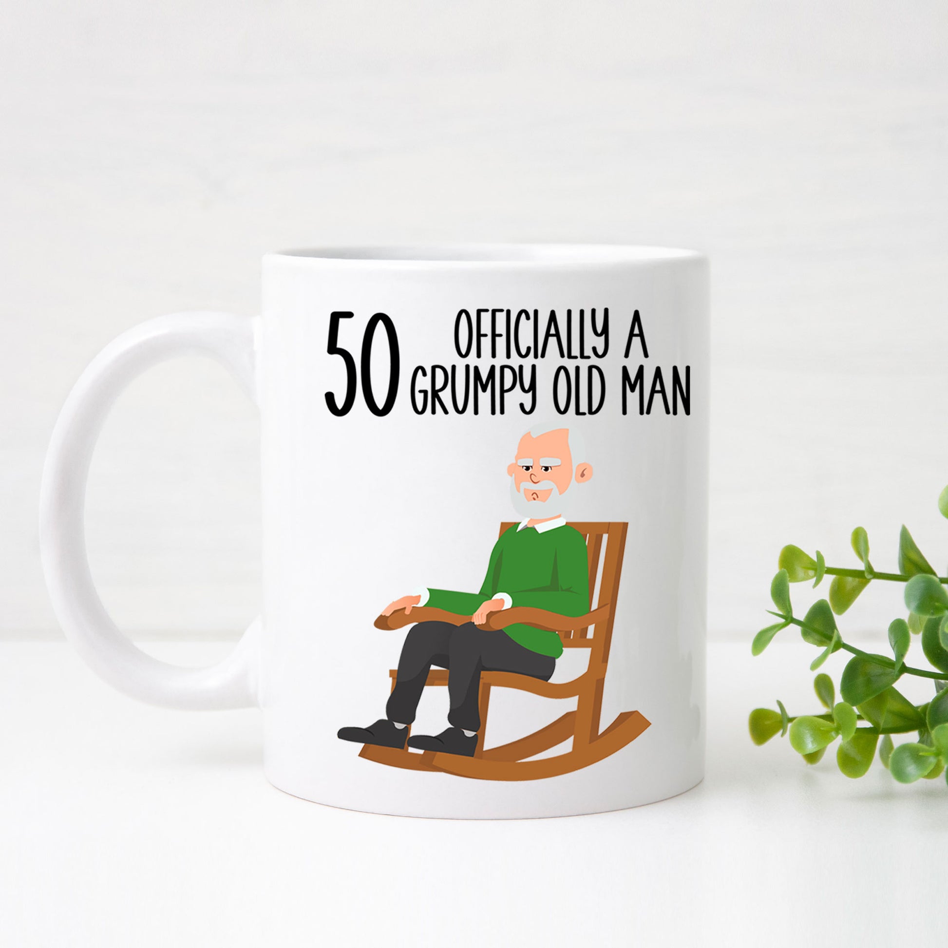 50 Officially A Grumpy Old Man Mug and/or Coaster Gift  - Always Looking Good -   