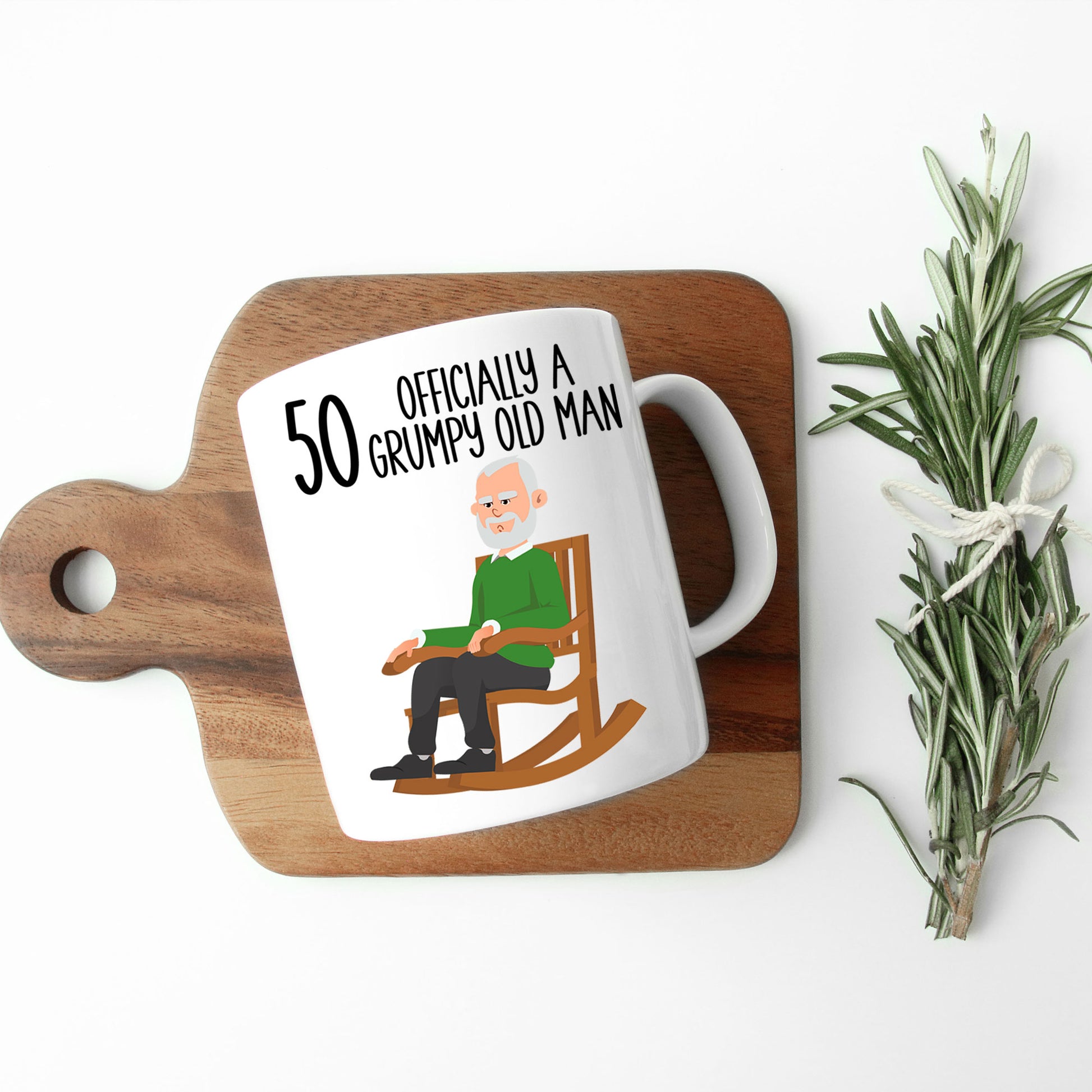 50 Officially A Grumpy Old Man Mug and/or Coaster Gift  - Always Looking Good -   