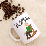 Officially A Grumpy Old Man Personalised Birthday Ceramic Mug – Funny Birthday Gift for Him