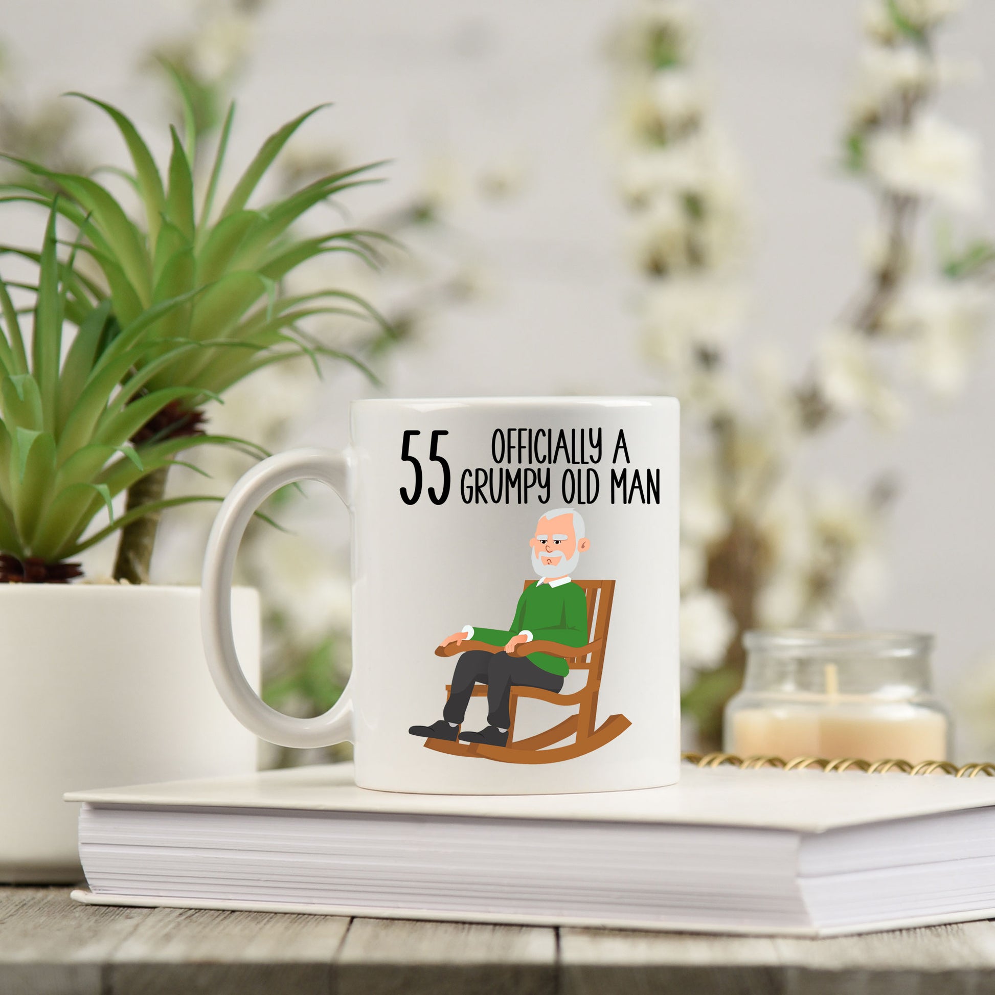 55 Officially A Grumpy Old Man Mug and/or Coaster Gift  - Always Looking Good -   