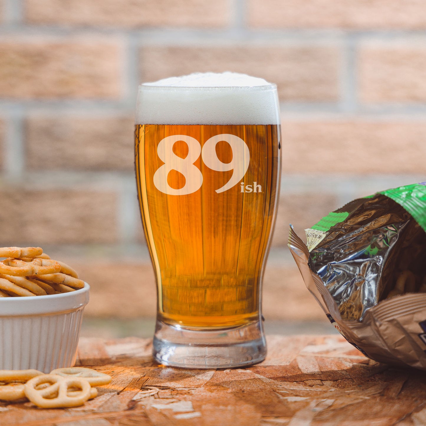 89ish Pint Glass and/or Coaster Set  - Always Looking Good -   