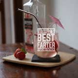 Best Farter I Mean Father Engraved Stemless Gin Glass – Funny Gift for Dad