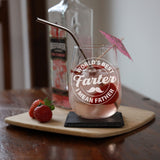 Best Farter I Mean Father Engraved Stemless Gin Glass – Funny Gift for Dad