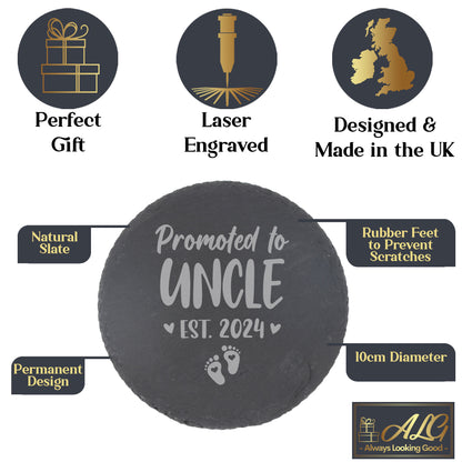 Pregnancy Announcement Gift - “Promoted To...” Engraved Wine Glass