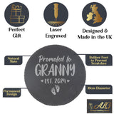 Pregnancy Announcement Gift “Promoted To......” Engraved Whisky Glass