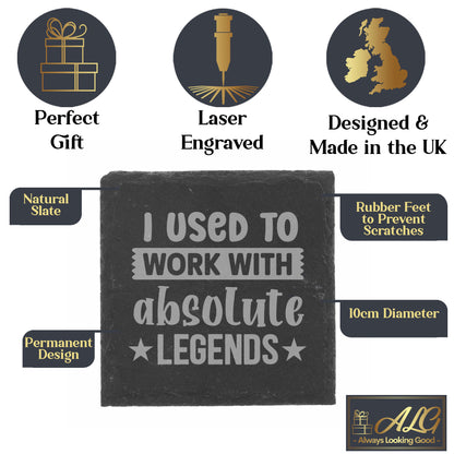 I Used to Work with Absolute Legends Glass Coffee Mug & Coaster Set