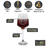 Retirement Wine Glass Gift - Engraved Wine Glass and/or Coaster
 - Always Looking Good -   
