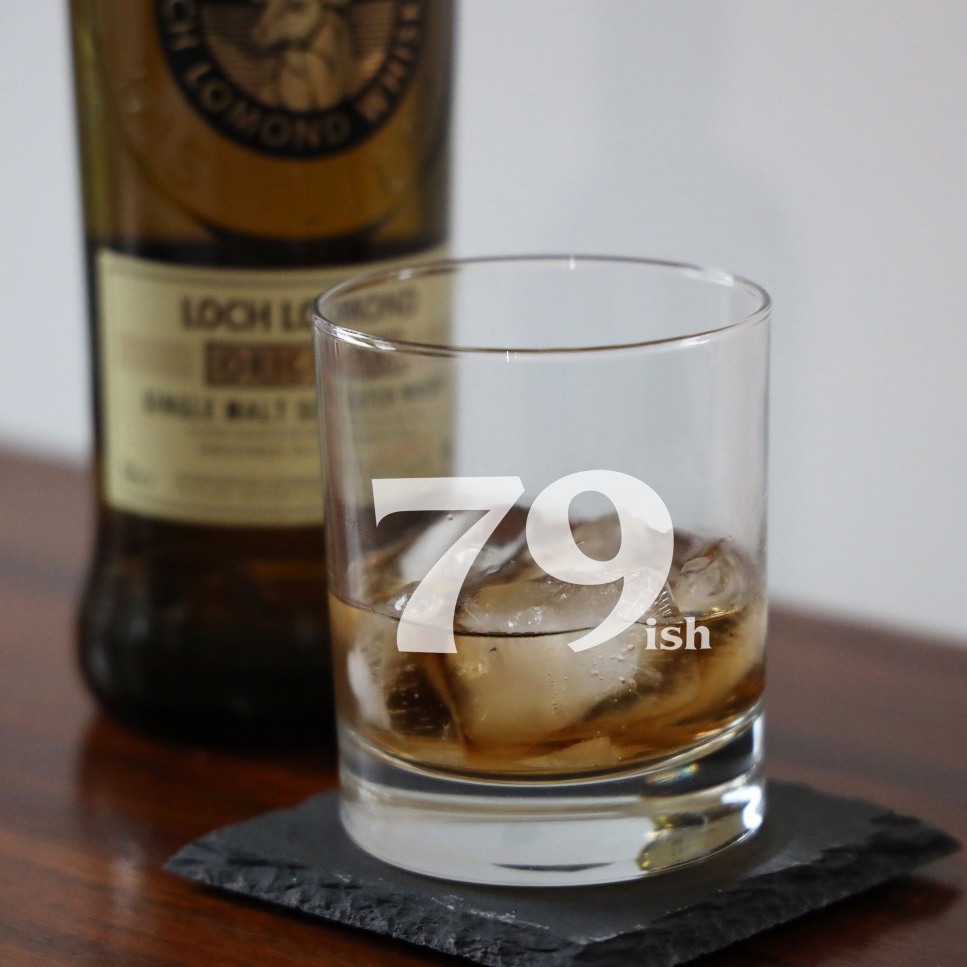 79ish Whisky Glass and/or Coaster Set  - Always Looking Good -   