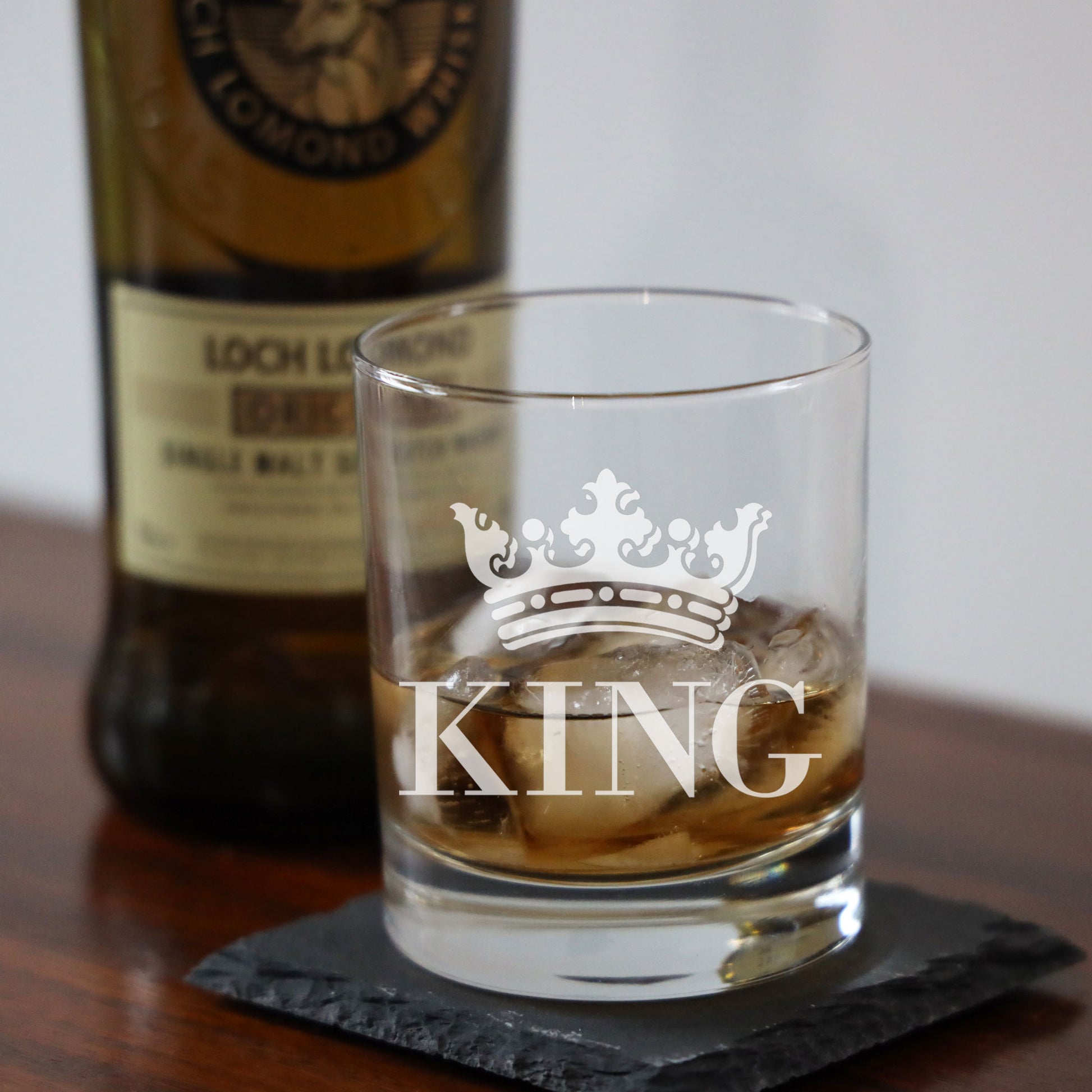 King Engraved Whisky Glass  - Always Looking Good -   