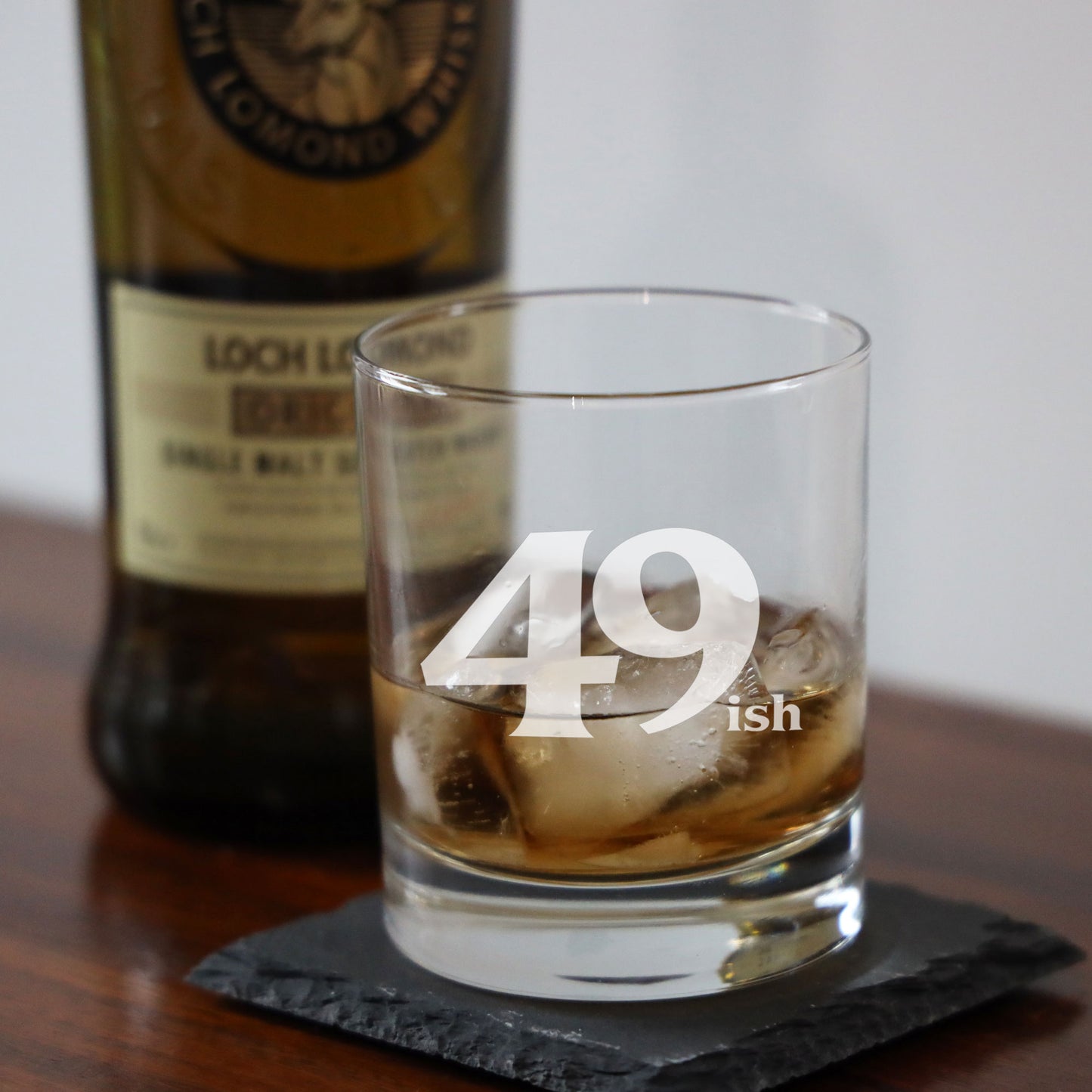 49ish Whisky Glass and/or Coaster Set  - Always Looking Good -   