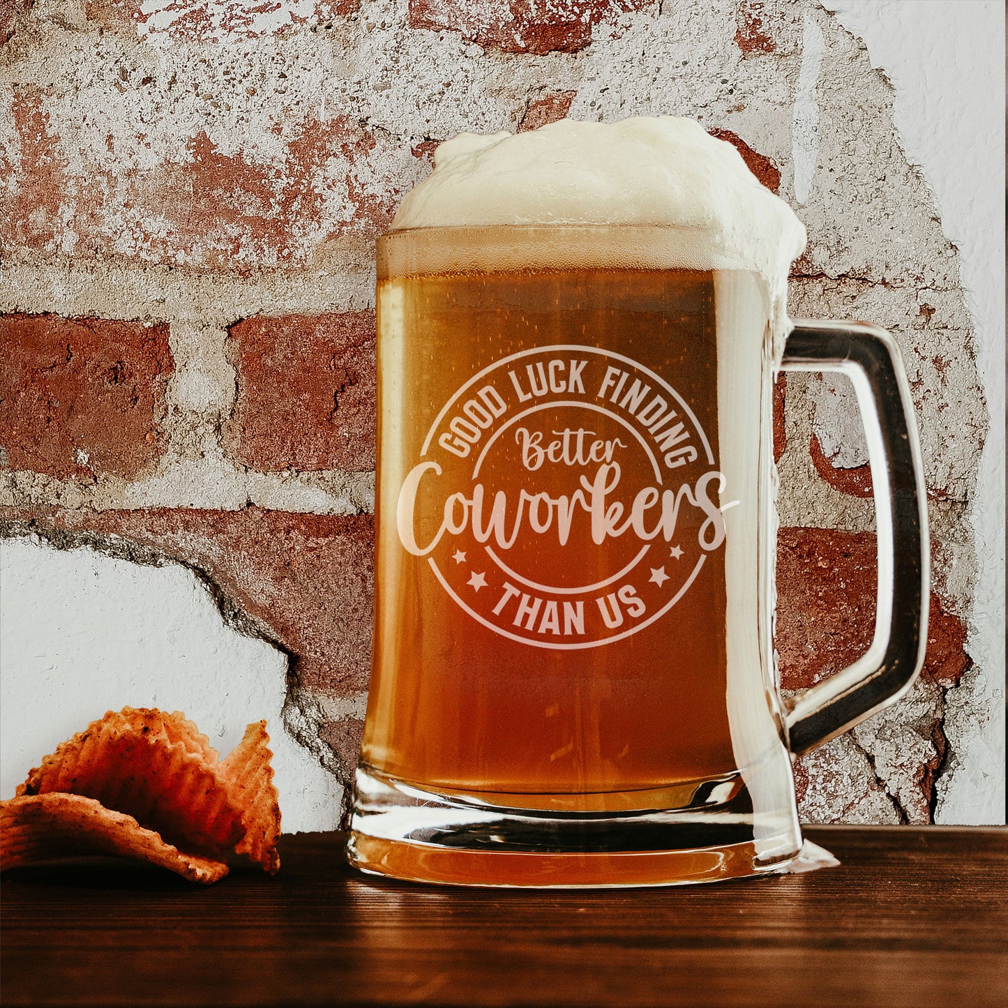 Employee Leaving Gift - Personalised Beer Glass for Colleagues