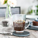 Best Farter I Mean Father Glass Coffee Mug – Block Design | Dad Gift