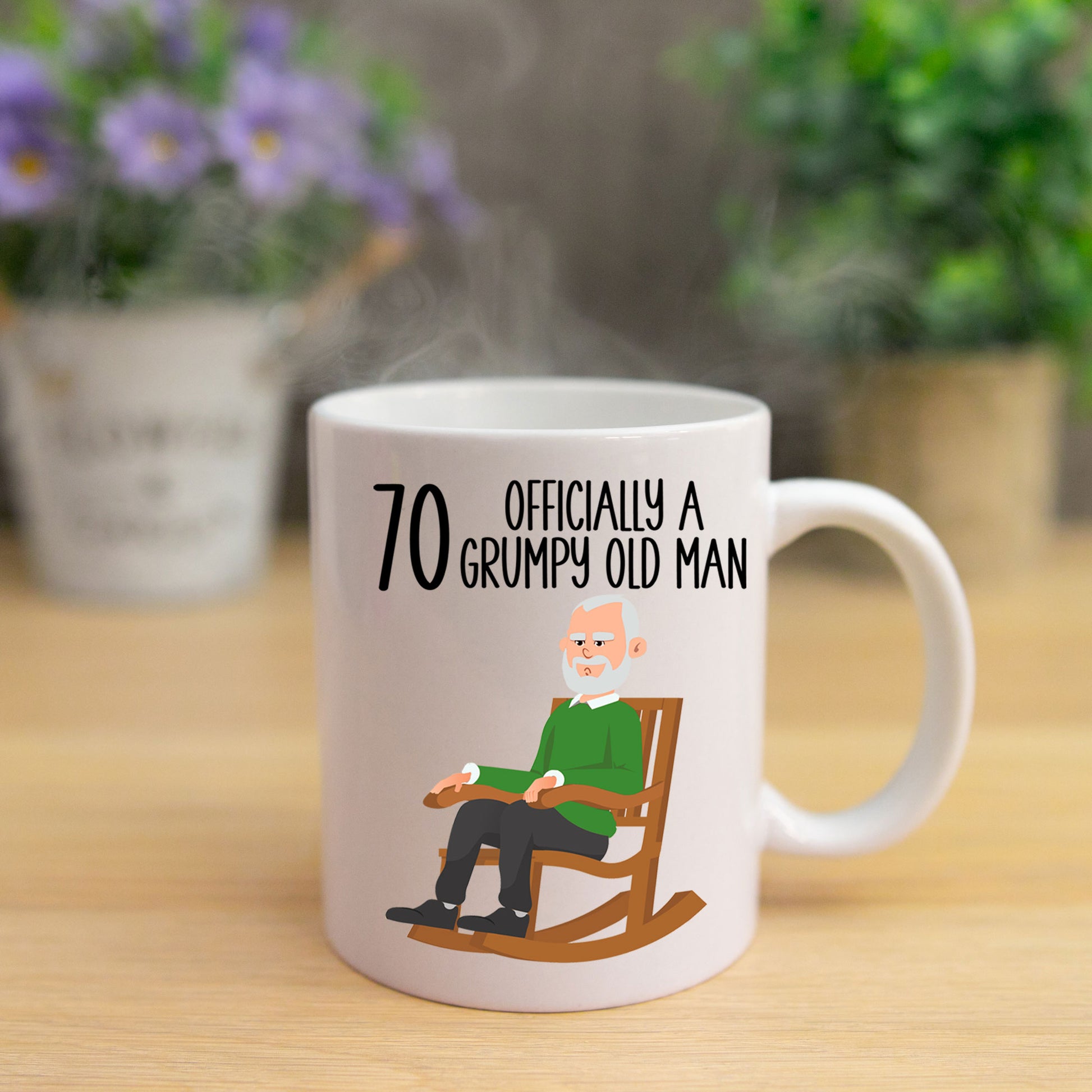 70 Officially A Grumpy Old Man Mug and/or Coaster Gift  - Always Looking Good -   