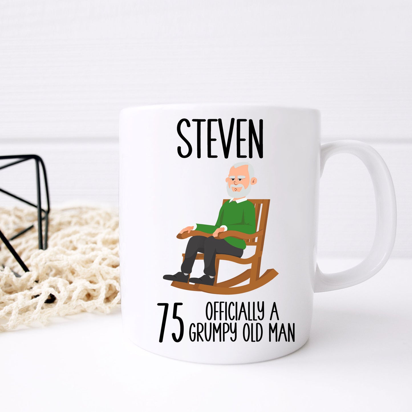 75 Officially A Grumpy Old Man Mug and/or Coaster Gift  - Always Looking Good -   