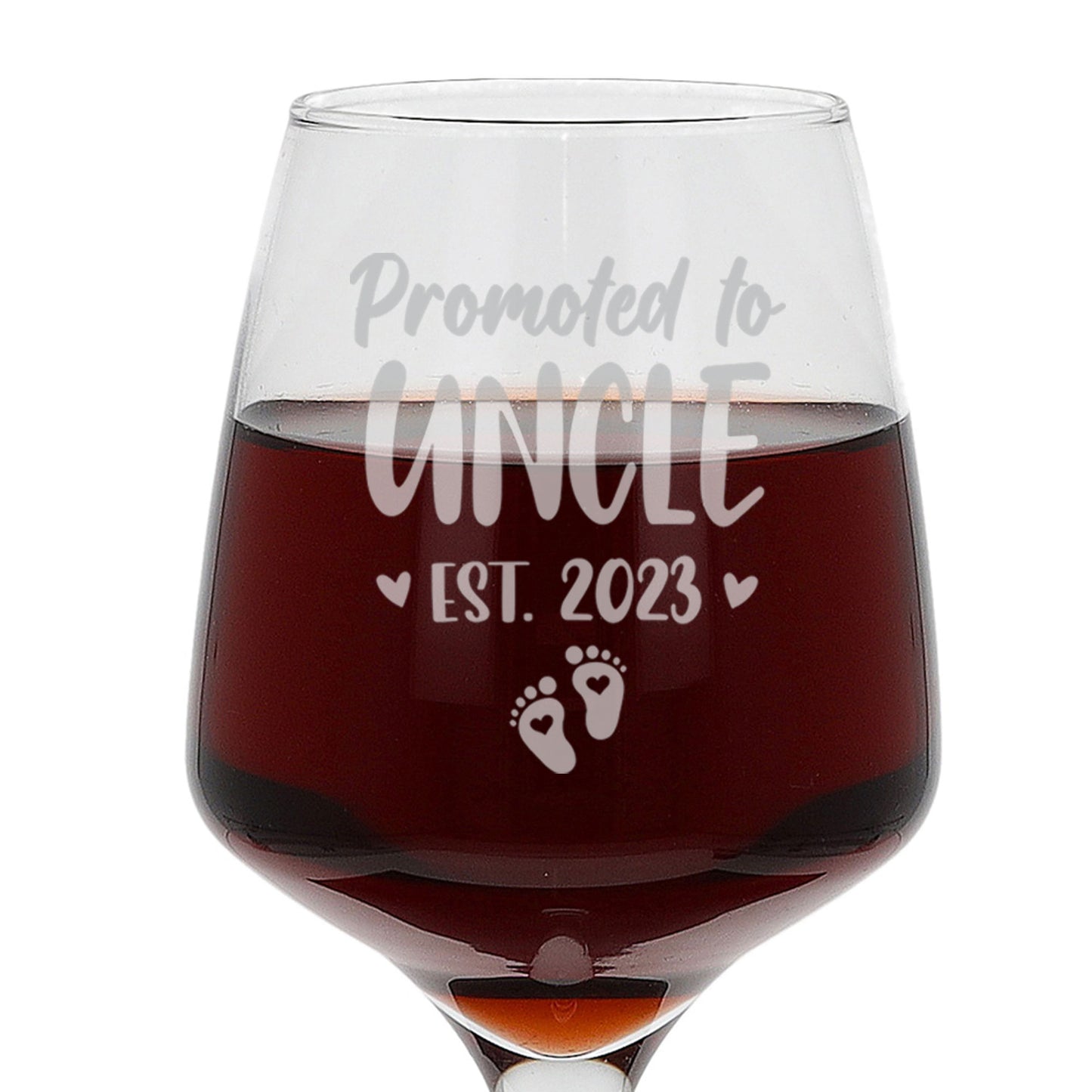 Promoted To Uncle Engraved Wine Glass  - Always Looking Good -   