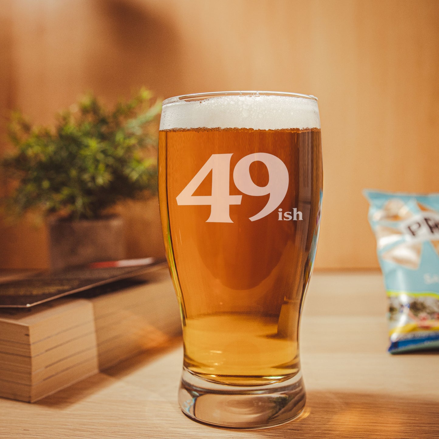 49ish Pint Glass and/or Coaster Set  - Always Looking Good -   