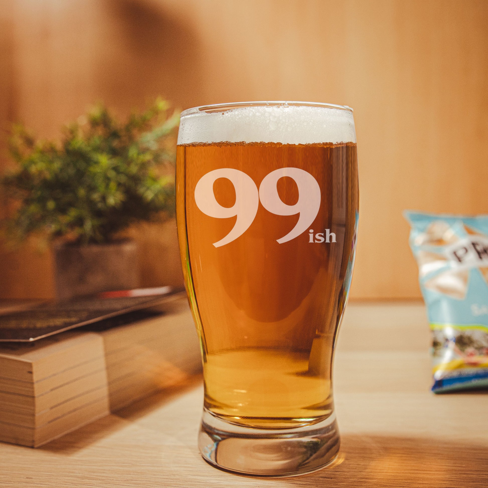 99ish Pint Glass and/or Coaster Set  - Always Looking Good -   