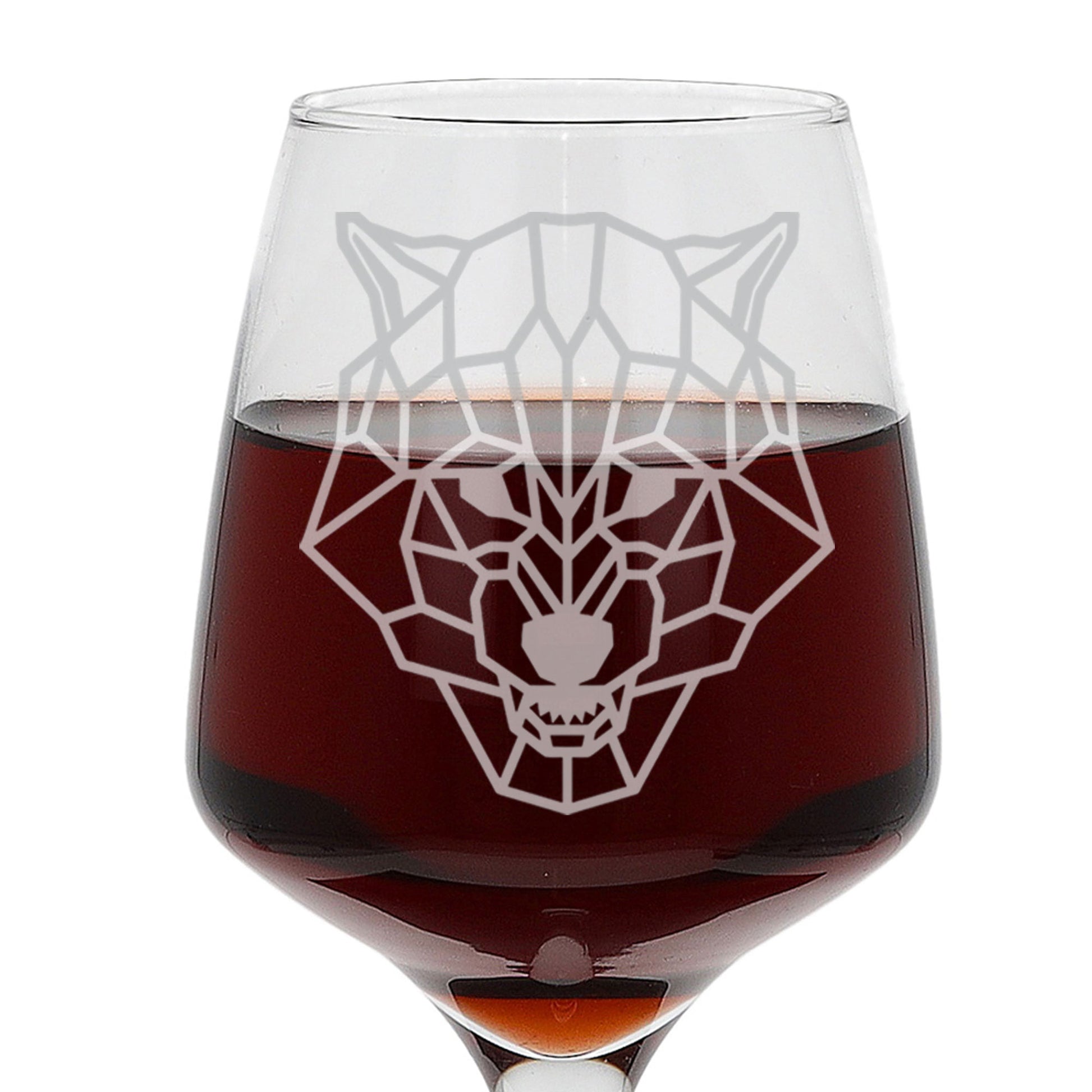 Wolf Engraved Wine Glass  - Always Looking Good -   