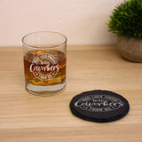 “Better Coworker” Engraved Whisky Glass & Coaster – Coworker Gift

