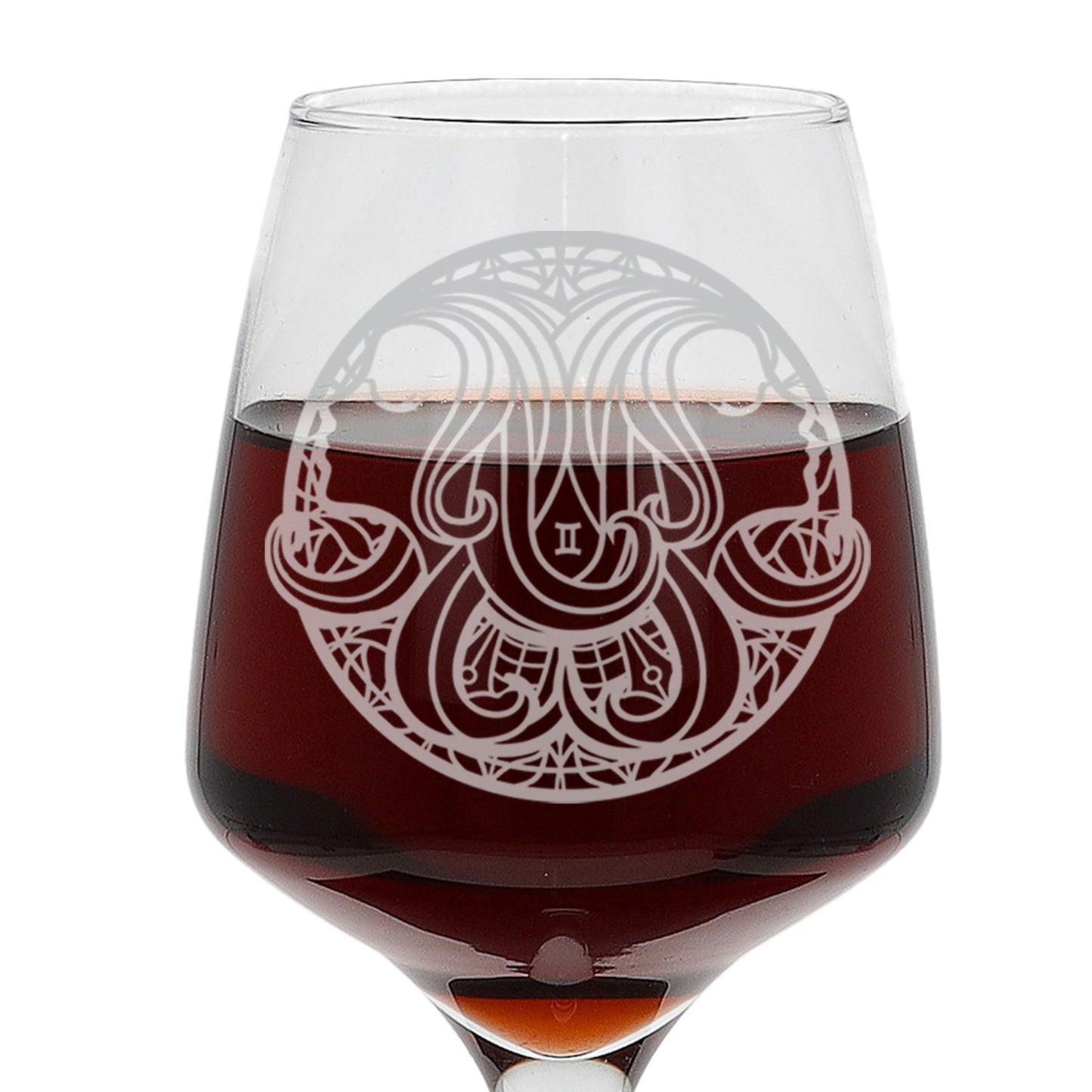 Gemini Zodiac Engraved Wine Glass  - Always Looking Good -   