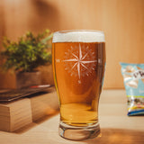 Compass Engraved Beer Pint Glass and/or Coaster Set  - Always Looking Good -   laser engraved beer glass