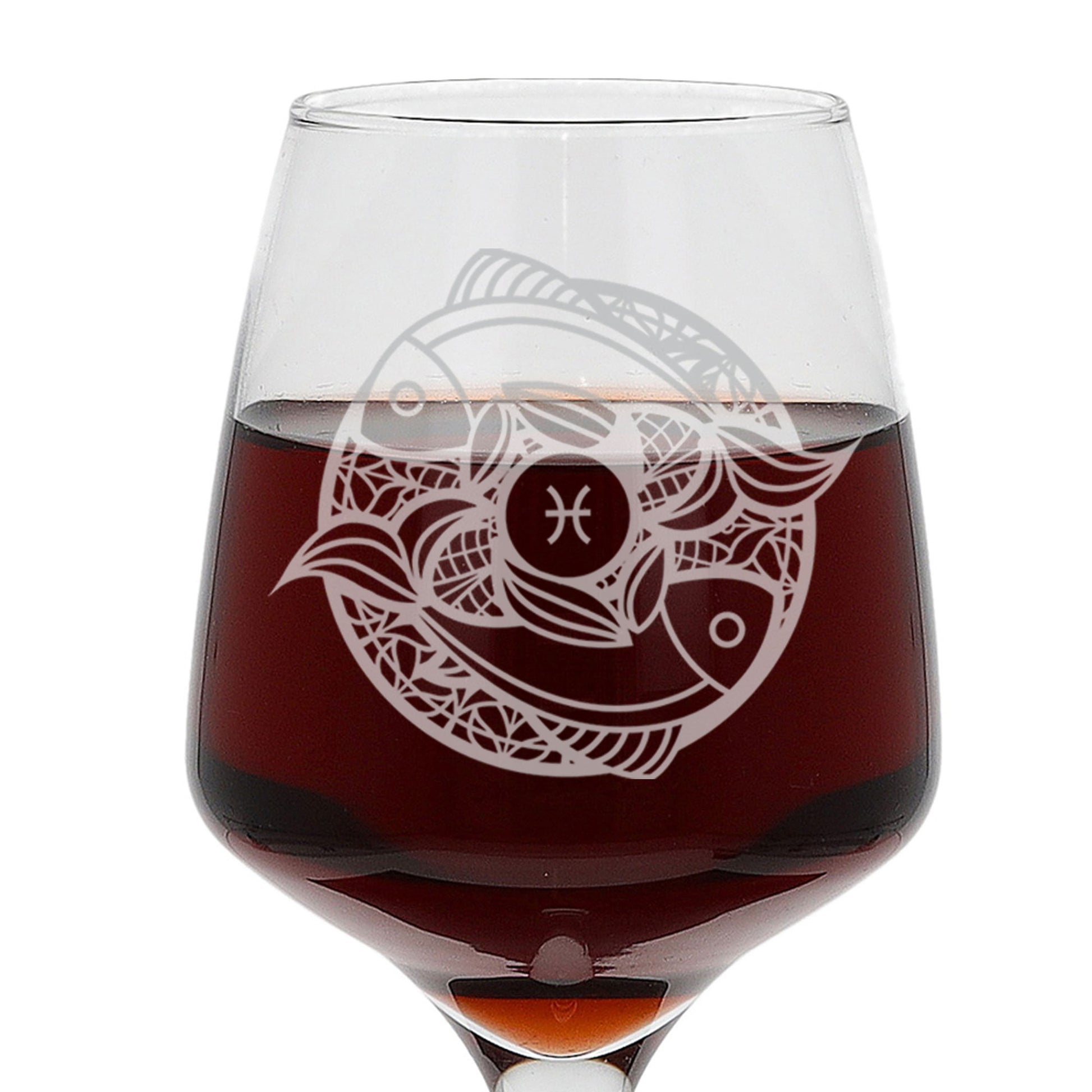 Pisces Zodiac Engraved Wine Glass  - Always Looking Good -   