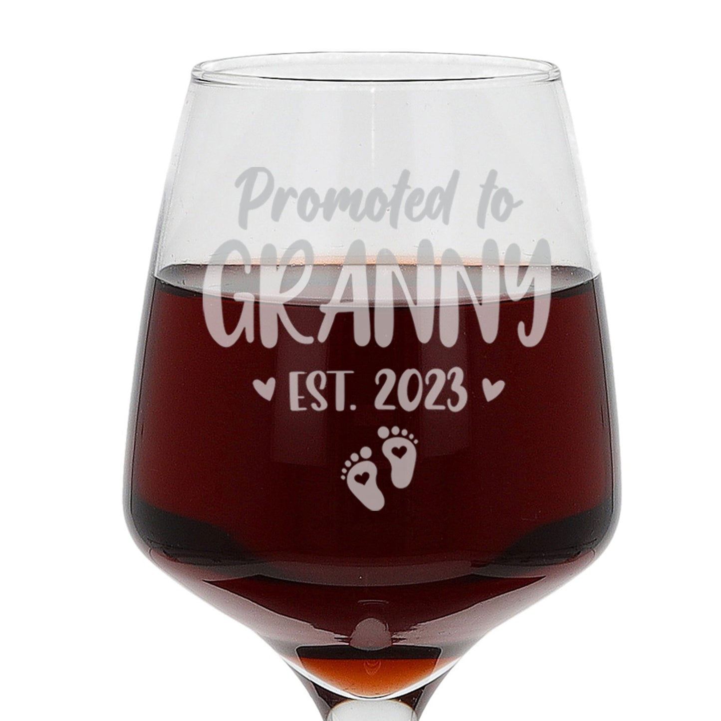 Promoted To Granny Engraved Wine Glass  - Always Looking Good -   