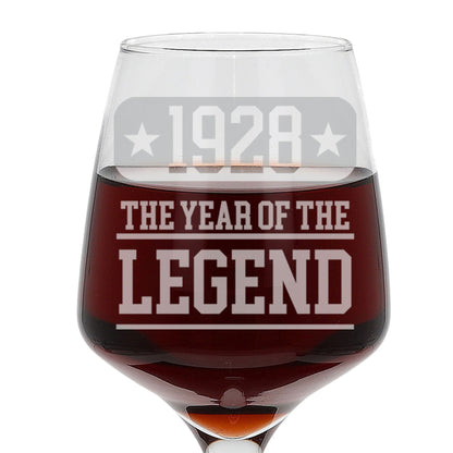 ANY Birthday Year Of The Legend Engraved Personalised Birthday Wine Glass & Coaster  - Always Looking Good -   