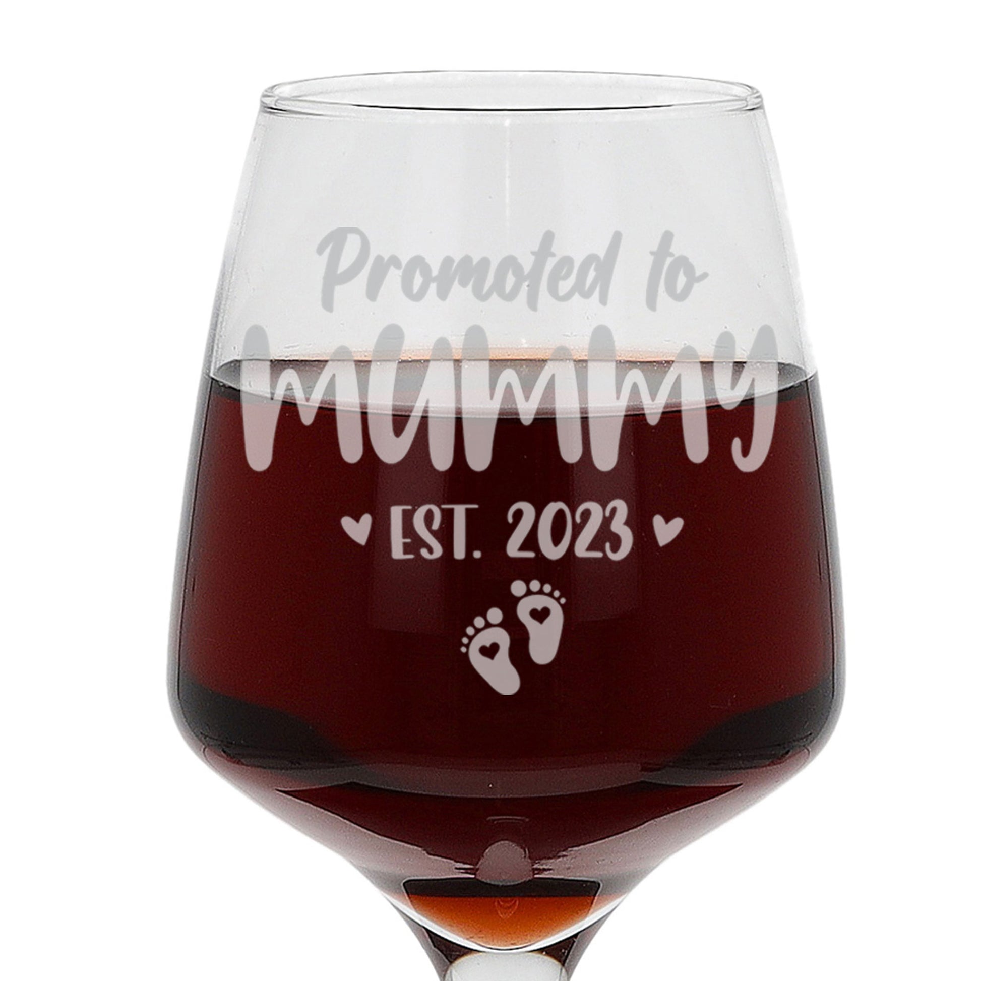 Promoted To Mummy Engraved Wine Glass  - Always Looking Good -   