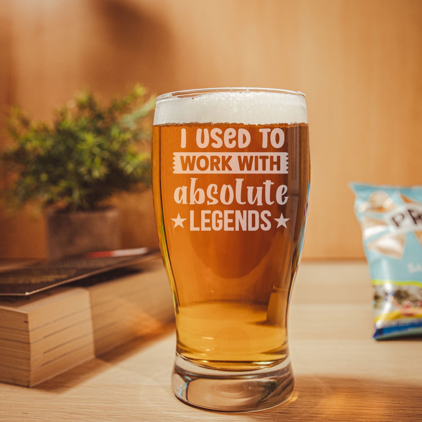 I Used to Work with Absolute Legends Engraved Pint Glass & Coaster Set