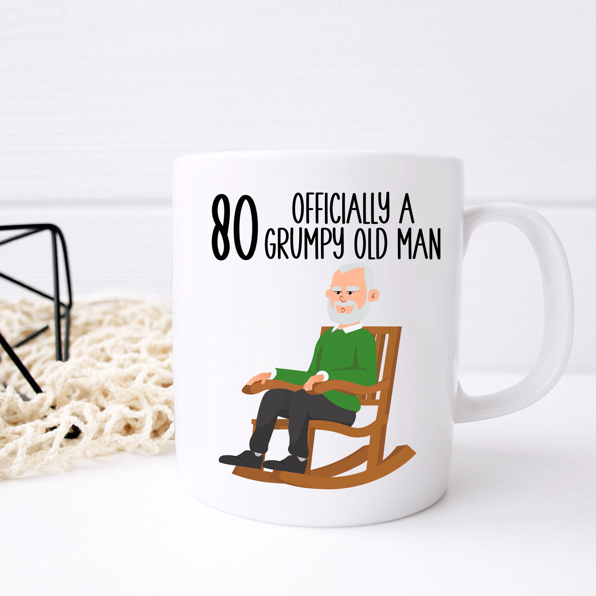 80 Officially A Grumpy Old Man Mug and/or Coaster Gift  - Always Looking Good -   