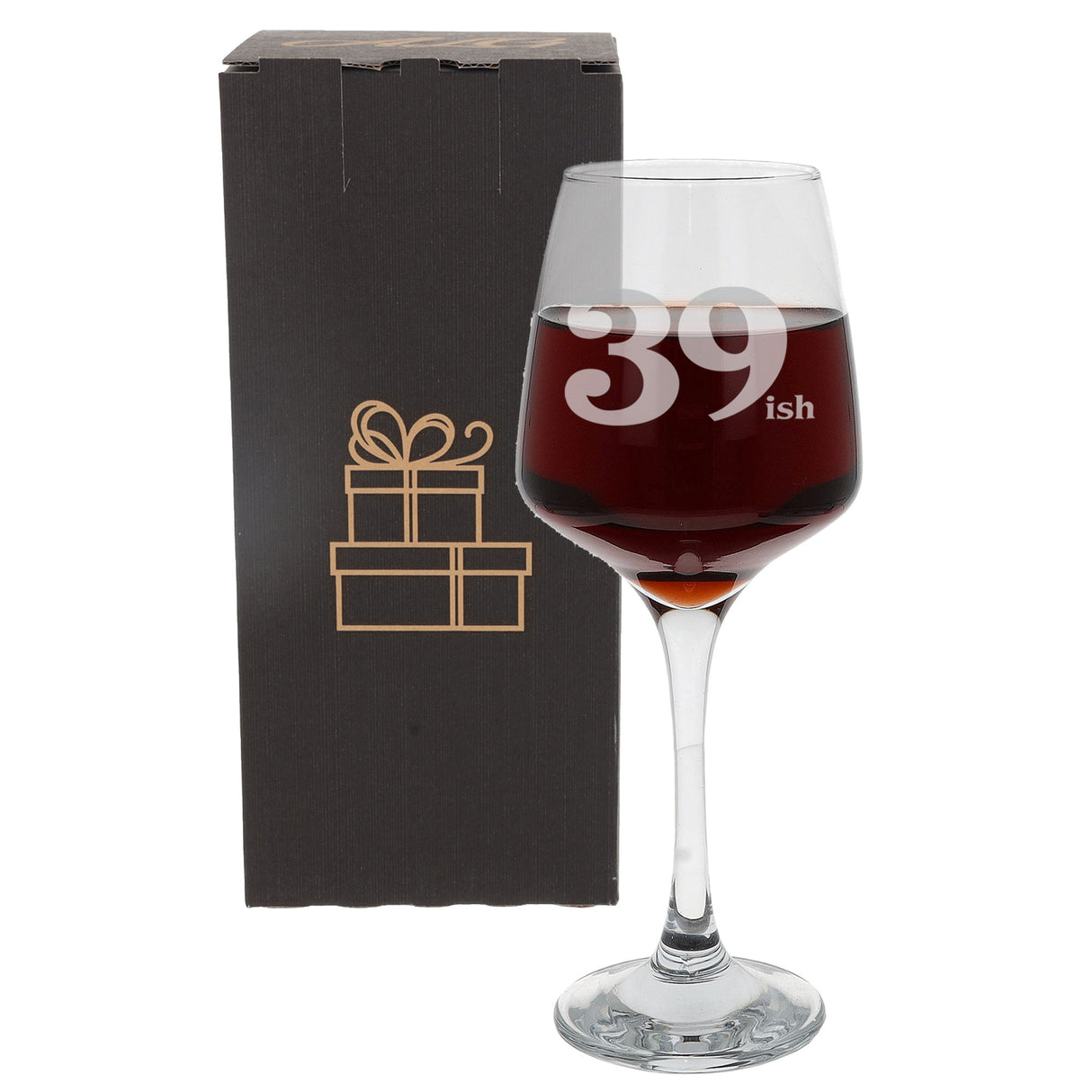 Personalised 'ish' Birthday Engraved Wine Glass