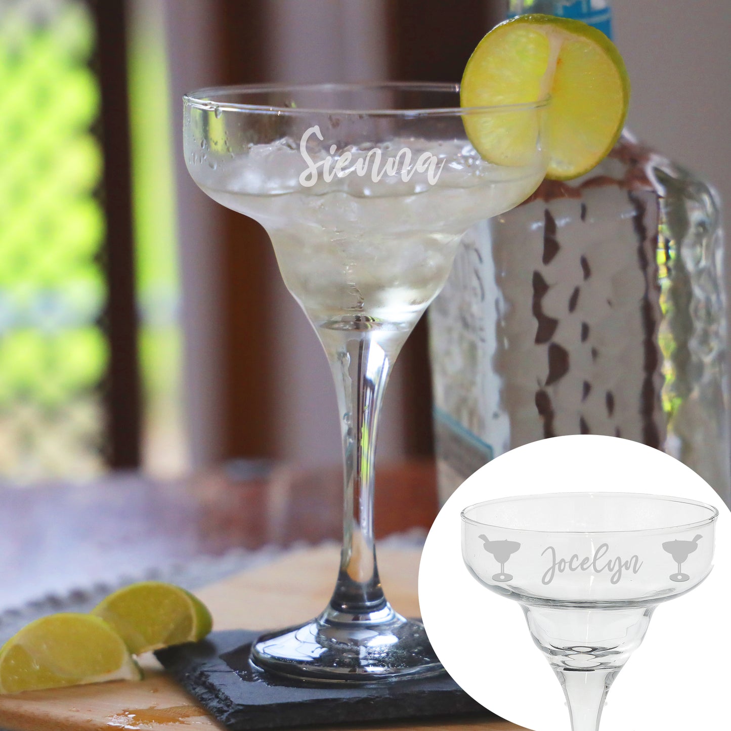 Engraved Personalised Margarita Cocktail Occasion Filled Glass