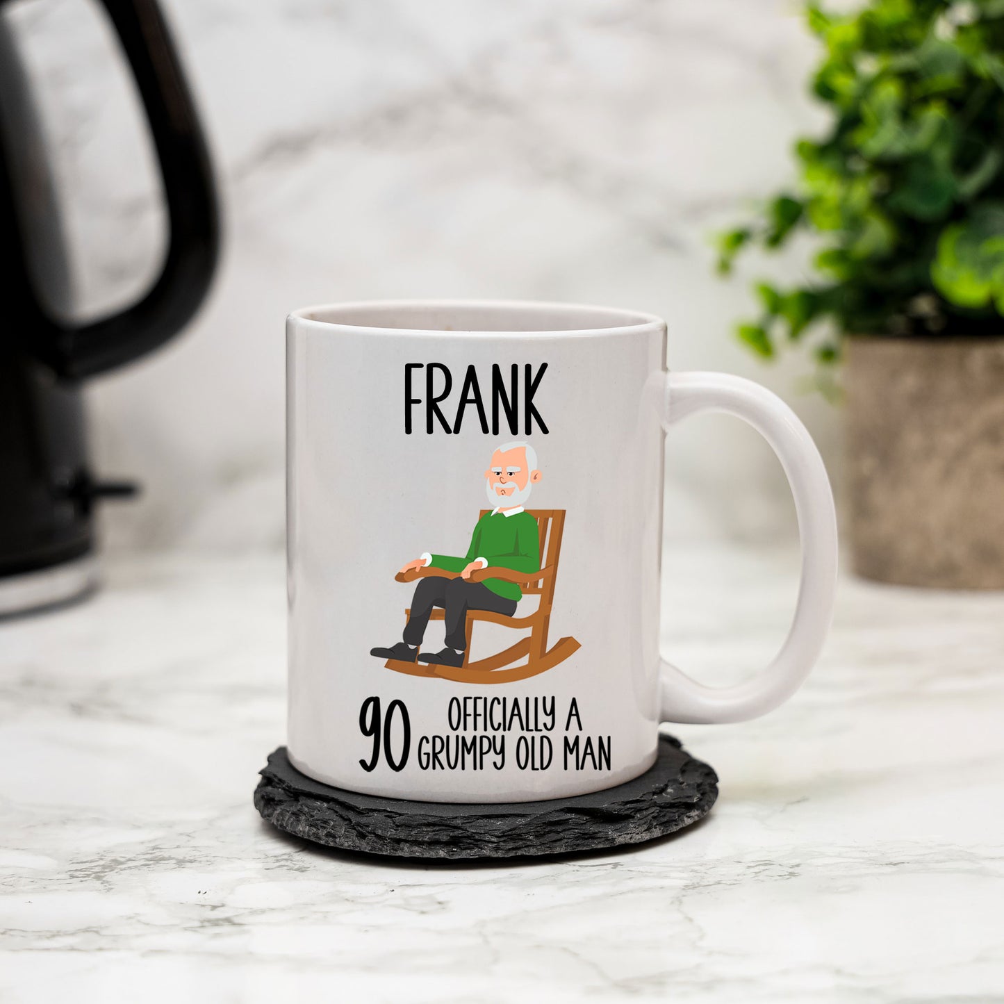 90th Officially A Grumpy Old Man Mug and/or Coaster Gift  - Always Looking Good -   